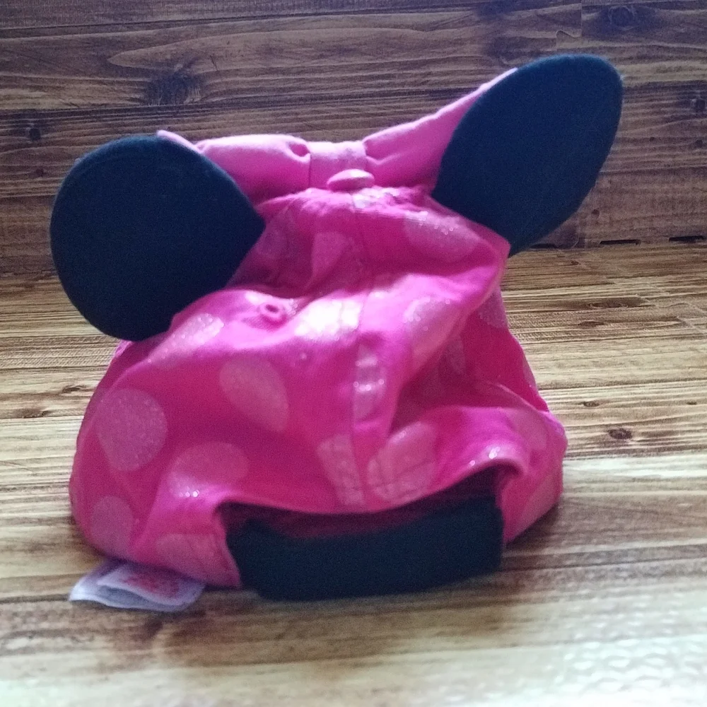 Disney Store Minnie Mouse Pink Polka Dot Bow Cap with Ears Girls Hat